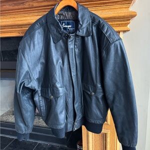 Cougar Men's Classic Black Bomber Jacket